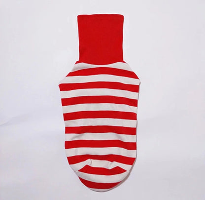 Cute High Neck Colorblock Italian Greyhound Clothes Cotton Stretch Puppy Clothes Whippet/Bellington Medium Dog Pet Clothes