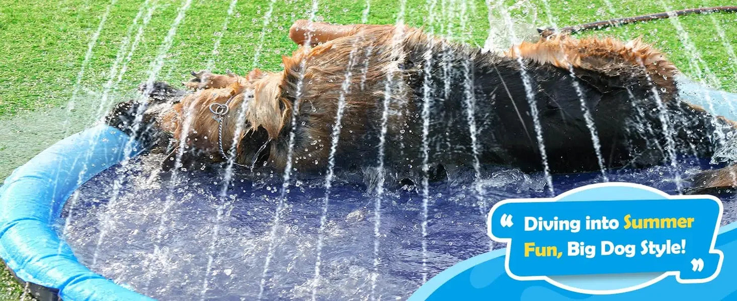 Dog Cool Toys Splash Pad for Dogs Anti-Slip Pool for Large Dogs Thickened Durable Outdoor Water Play Mat Summer Sprinkler Toy