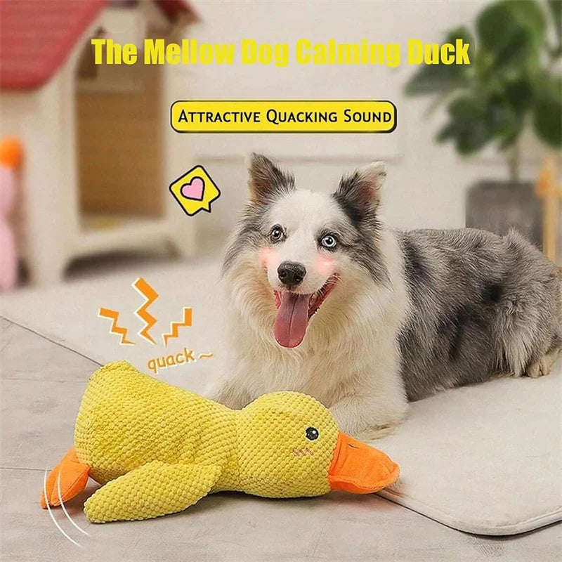 Cartoon Little Yellow Duck Shape Interactive Dog Toys Anti-Slip Design Pets Intelligence Exercise Feeder Food Dispenser Supplies