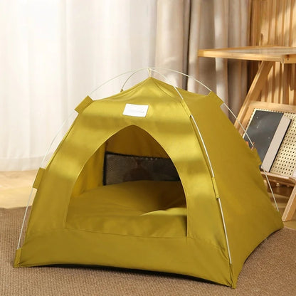 the DOG DOME TENT - Dog/Cat Tent House, Dog/Cat Bed, Cute Pet Bed, Comfortable Breathable Dual-Use for Cats/Dogs Portable