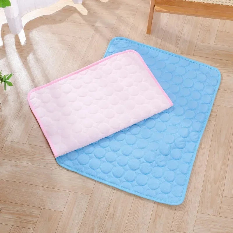 Dog Cooling Summer Pad Mat For Dogs Cat Blanket Sofa Breathable Pet Dog Bed Summer Puppy Pet Mat Car Seat Cover Pet Supplies