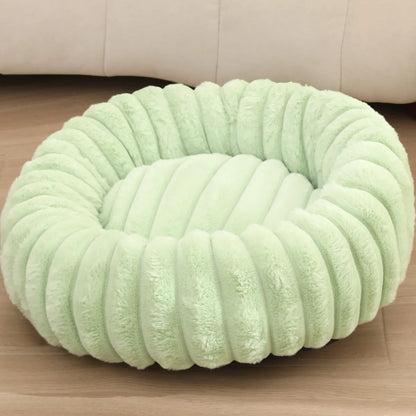 Home Plush Pet Nest Winter Cat Dog Bed Warm Detachable and Washable Round Cat Nest Pet Bed Seasonal Universal Decoration