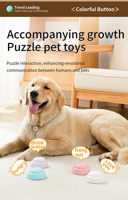 Pet Communication Button Dog Toys Recordable Pet Speaking Training Dog Talking Button Cute Claw Print Pattern Dog Accessories