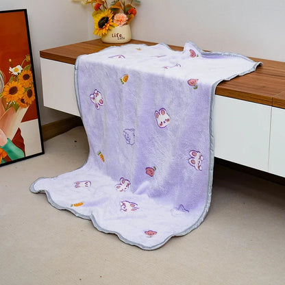 Pet Blanket Soft Flannel Dog Blanket Warm Comfortable Pet Bed Sheet Mat Cartoon Cute Cat Dog Sleeping Blanket Pet Supplies