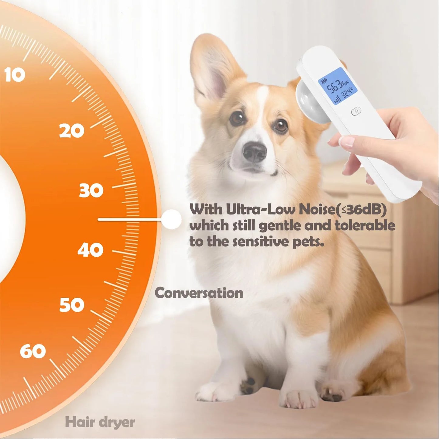 Cat Ear Dryer Pet Ear Dryer Pet Ear Dryer Quick Drying One Click Start Cats Dogs Ear Water Drying Device for Bathing Grooming