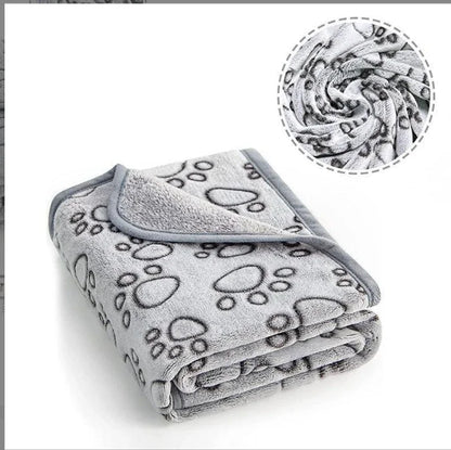 Soft Fluffy High Quality Pet Blanket Cute Paw Print Dog Blanket Pet Mat Warm and Comfortable Blanket for Cat Dogs