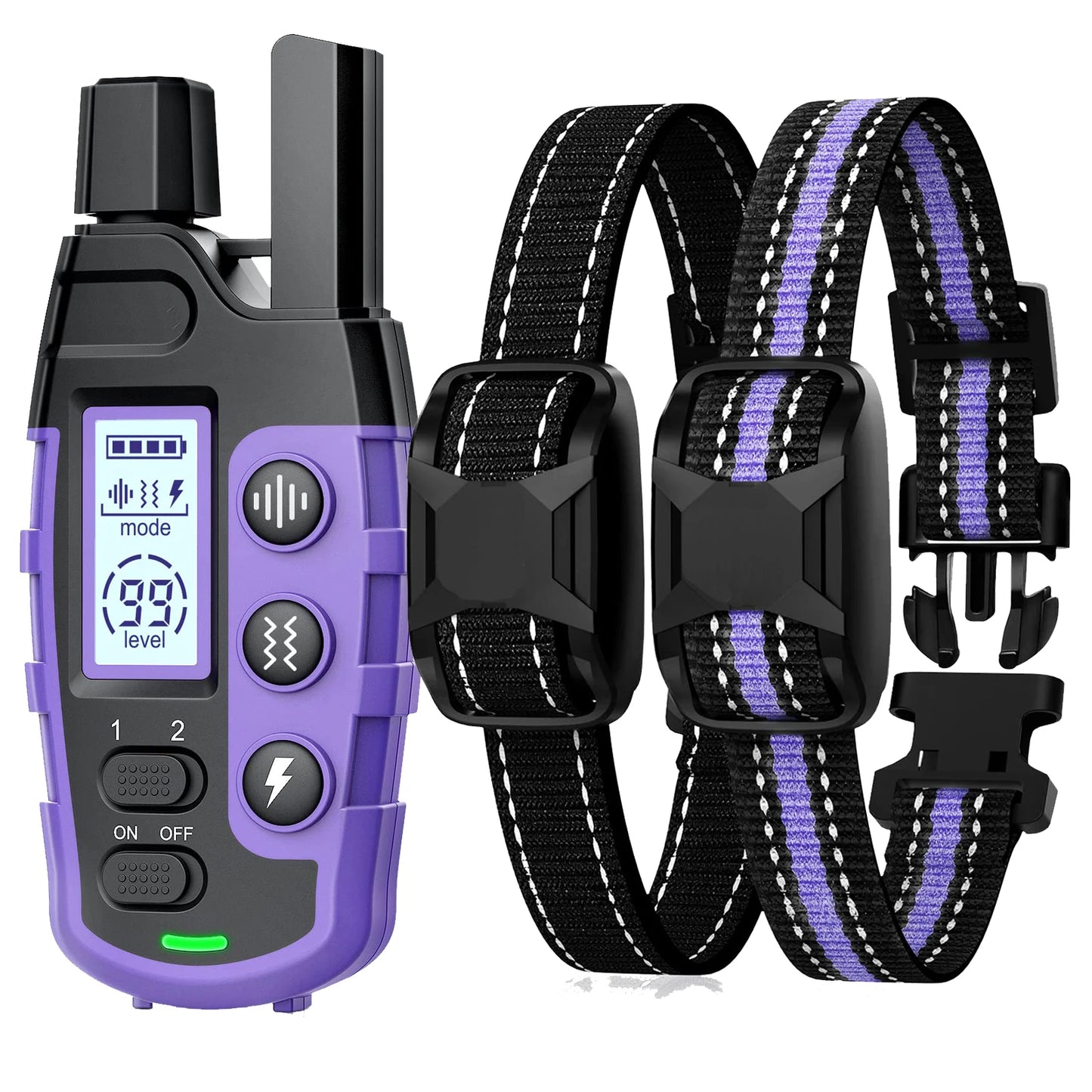 the ELECTRIC COLLAR - 3300Ft Electric Dog Training Collar Remote Control Waterproof Pet BehaviorFor 5-120lbs Puppy With Shock Vibration
