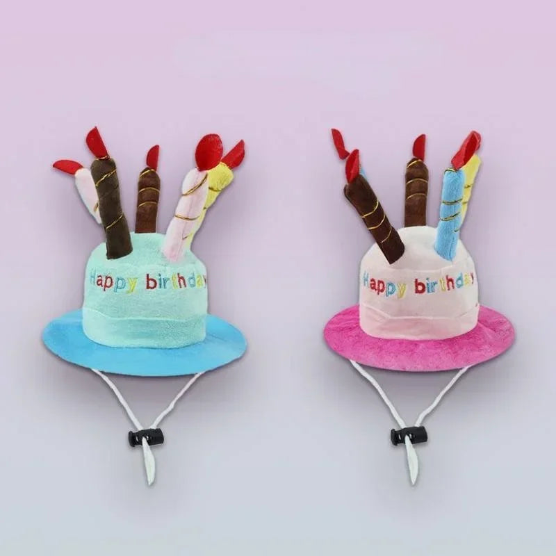 Cute Dog Birthday Toy Adorable Dog Cat Birthday Cake Hat Headwear Cap Puppy Kitten Hat Pet Gift Toys  аксесуари для собак