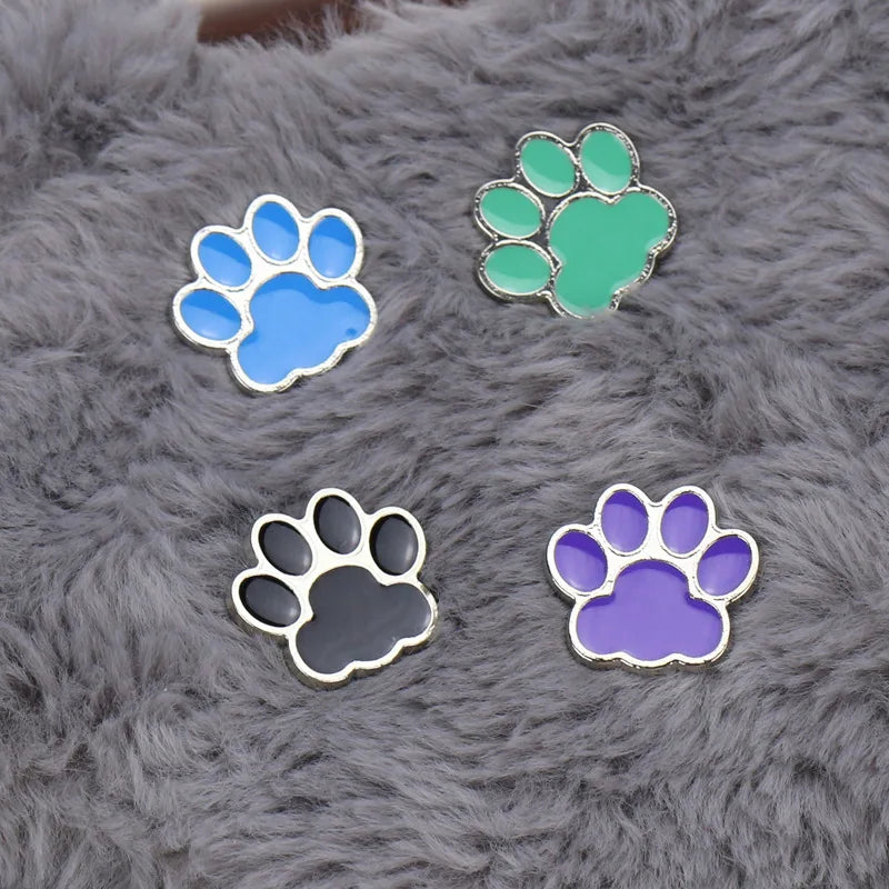 animal muticolor cat dog paw Enamel Pin Brooch Cartoons Badge for Bags Jeans Hoodies Denim Lapel Pin Jewelry Kids Best Gift