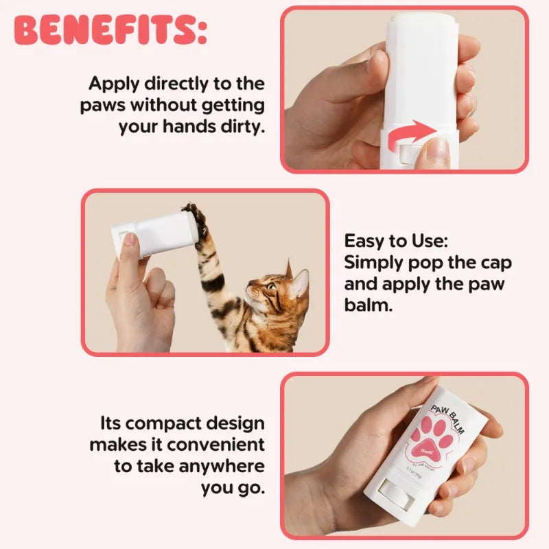 the PAW BALM - Paw Repair Balm for Dogs/Cats, Anti-Cracking Moisturizing Fast Acting Paw Protection, Natural Moisturizing Anti-Cracking Formula