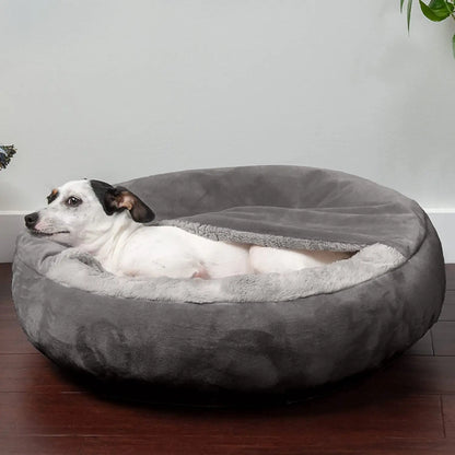 Semi-closed Dog Kennel Pet Sleeping Pad Kitten Puppy Winter Warm Nest Litter Mat Plush Dirty Resistant Pet Bed Kennel
