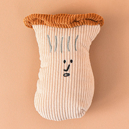 Pet Dog Plush Noise Chewing Toy Be Endurable Onion Mushroom Garlic Vegetable Series Dog Toy Plush Squeak Pet Toy Dog Puzzle Toys