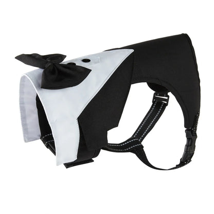 the DON JUAN DOG - Dog Tuxedo Costume, Formal Shirt Dog Wedding Black Jacket Suit, Pet Puppy Prince Ceremony Bow Tie Suit Small Dogs Cat Vest Clothes