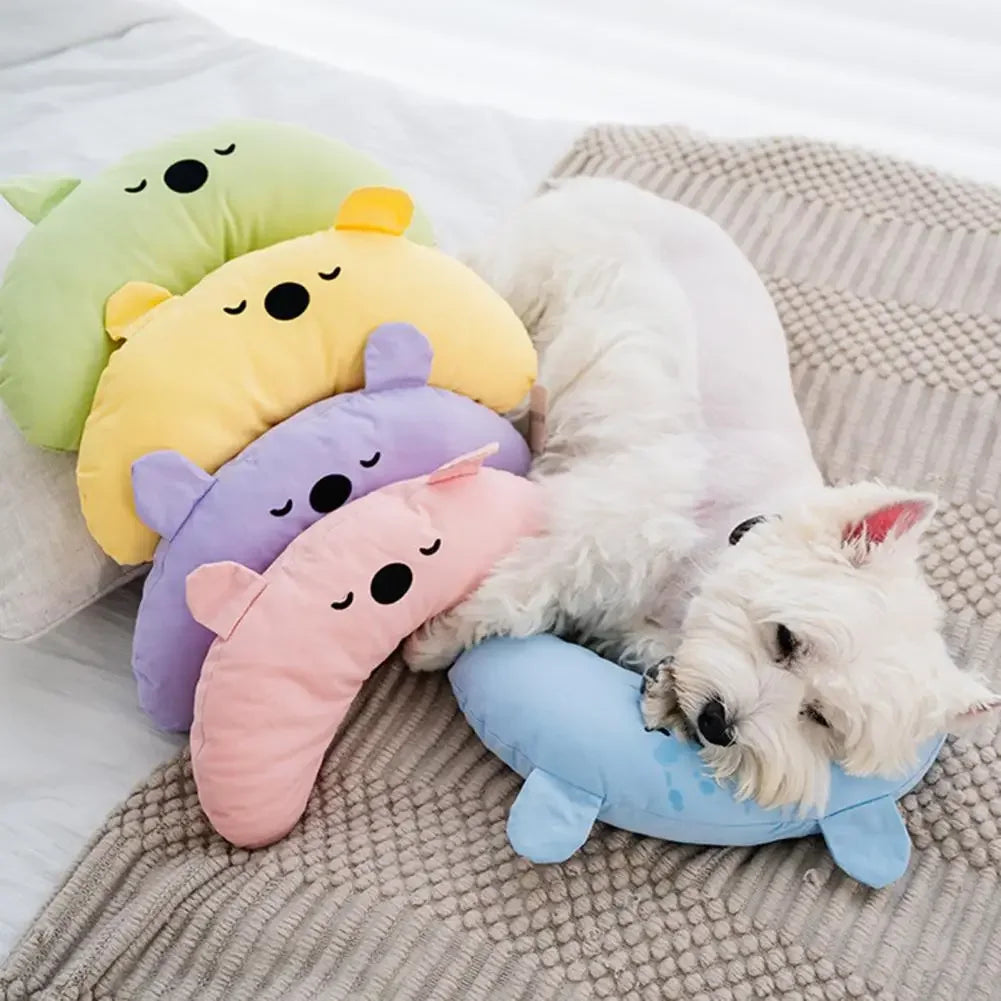 New Dog Pillow Cartoon Bear Dog Nest Cat Neck Guard Detachable Washable Soft Rebound Collapse Chin Pad Hypnosis Pet Pillow