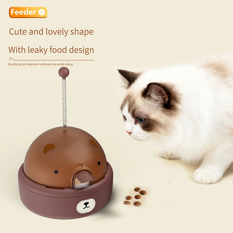 Dog Feeding Toy Interactive Food Dispenser Built in Battery & Sounder Inspiring Patience & Curiosity of Pets Cat & Dog Snack Toy