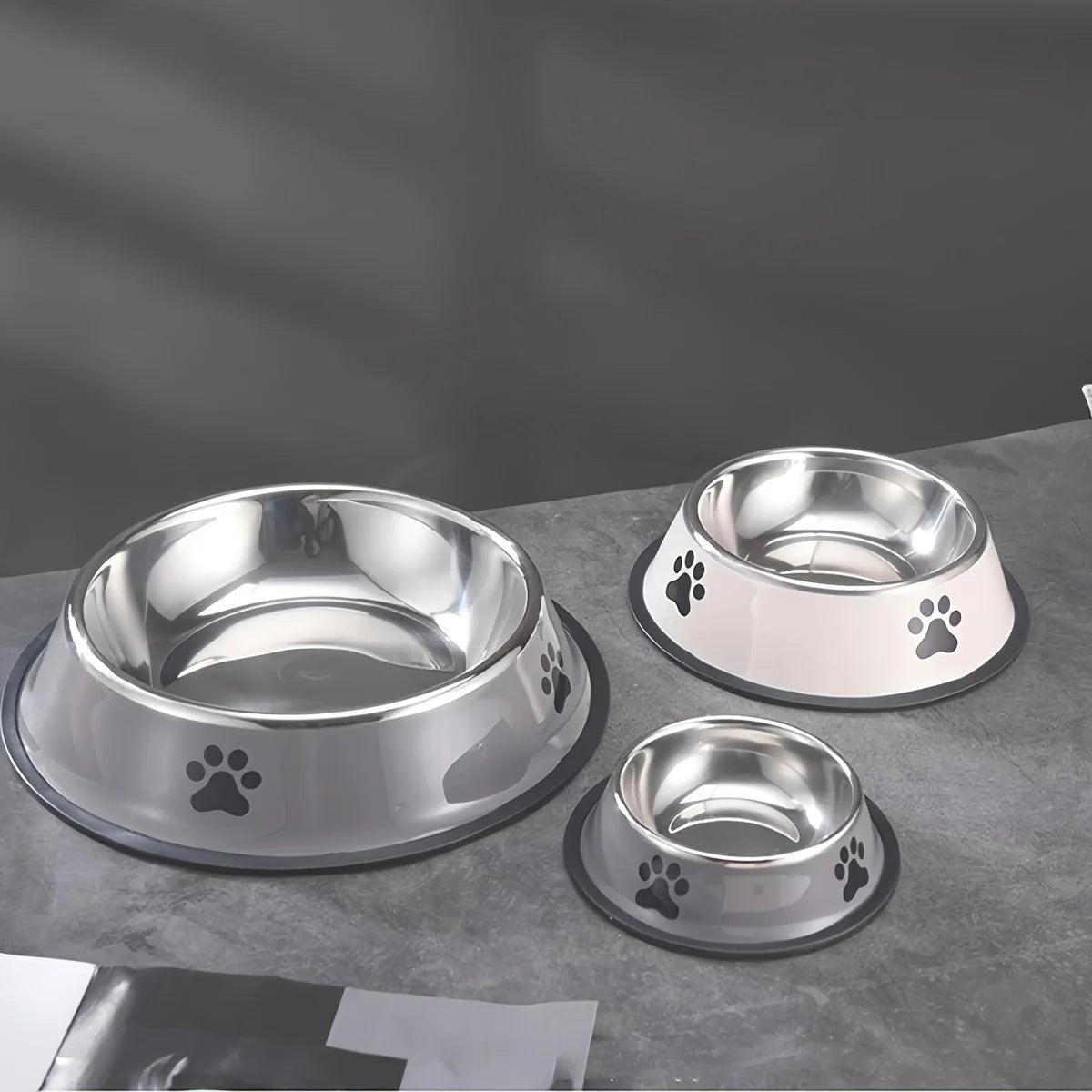 Stainless Steel Pet Bowl Cat  Dog Food Bowl Multi-Specification Anti-fall Food Bowl Food Bowl Feeding Pet Supplies 16 To 22 Cm