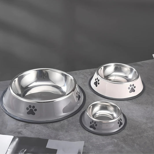 Stainless Steel Pet Bowl Cat  Dog Food Bowl Multi-Specification Anti-fall Food Bowl Food Bowl Feeding Pet Supplies 16 To 22 Cm
