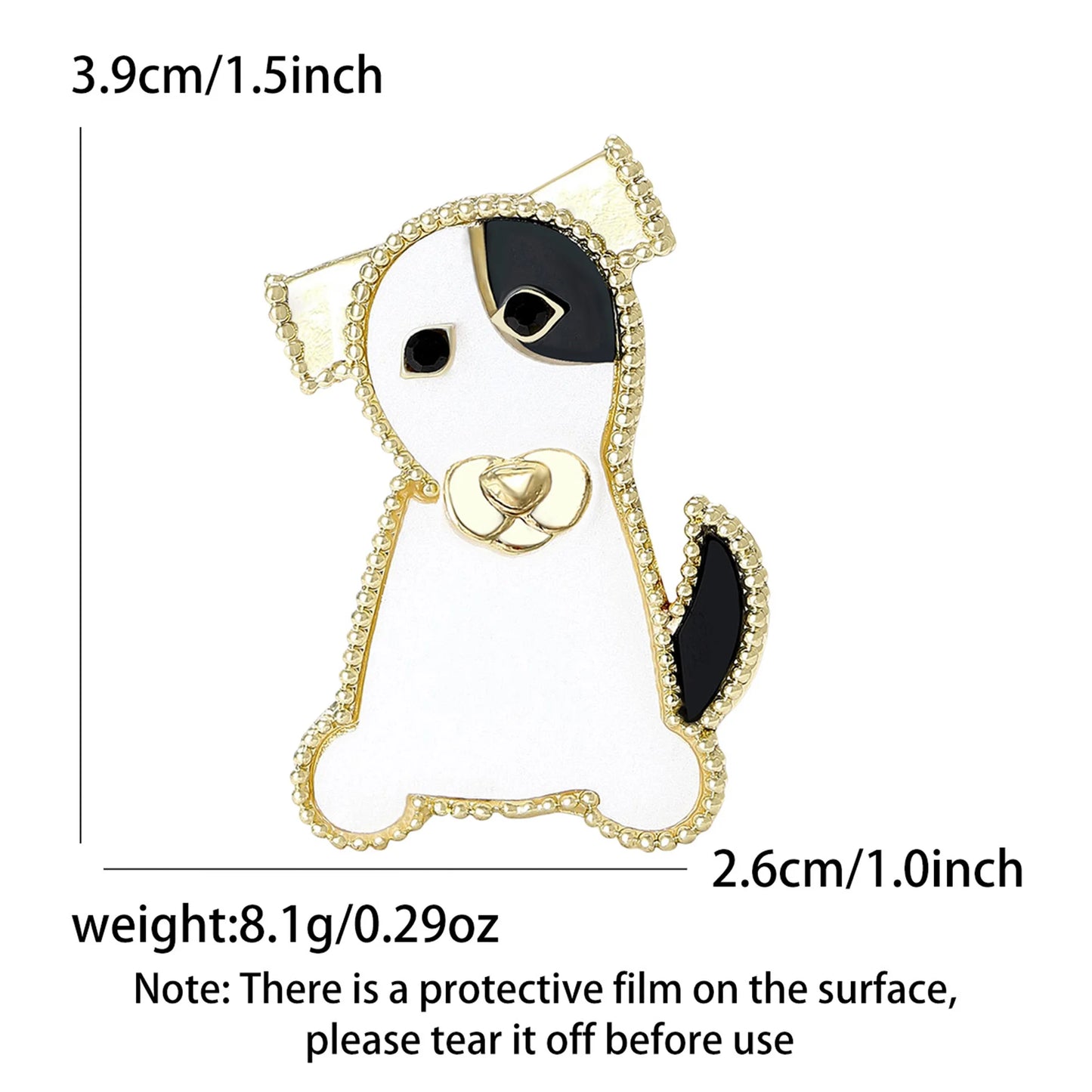 Classic Rhinestone Dog Brooches for Women Enamel Animal Pins Necklace Office Party Friend New Fashion Gifts Jewelry Accessories