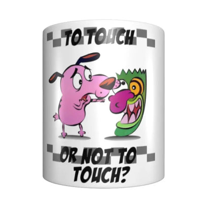 Personalized C-Courage The Cowardly Dog Coffee Mug DIY Ceramic Milk Tea Mug Cup
