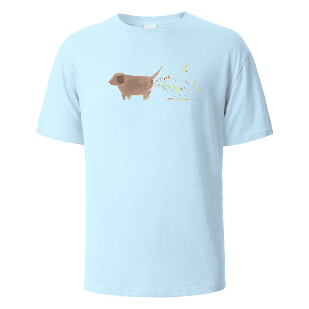 the BIRTHDAY DOG FART - Birthday Dog Print T-Shirt, 100% Cotton Summer Tees for Men/Women, Oversize Casual Tops