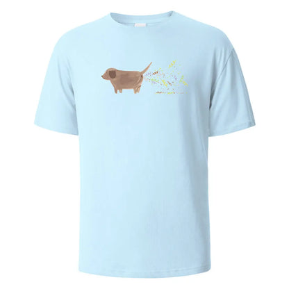 the BIRTHDAY DOG FART - Birthday Dog Print T-Shirt, 100% Cotton Summer Tees for Men/Women, Oversize Casual Tops