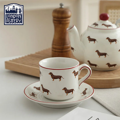 London Pottery 220ML Animal mug dish ceramics coffee cup Unusual tea Pair pottery tea cup set porcelain Cups for girlfriend gift