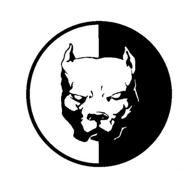 Bulldog Car Stickers Reflective Decals Funny Waterproof Pitbull Dog Car Vinyl Decals Decoration for Fuel Tank Cap 12cmx12cm