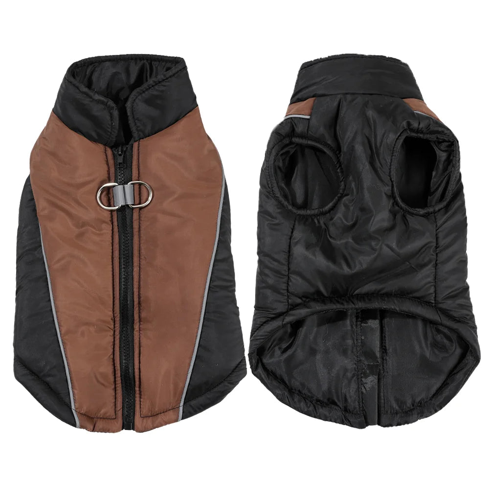 Reflective Dog Clothes For Winter Warm Puppy Vest Coat With D-ring Outdoor Waterproof Pet Jacket For Small Medium Dogs Yorkshire