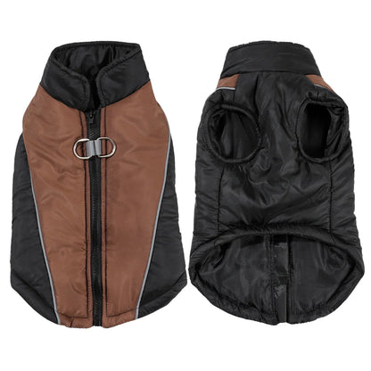 Reflective Dog Clothes For Winter Warm Puppy Vest Coat With D-ring Outdoor Waterproof Pet Jacket For Small Medium Dogs Yorkshire
