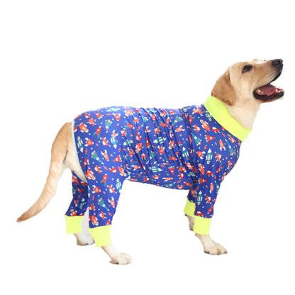 2024 New Halloween Prints Dog Four-legged Suit for Large Medium Bodysuit Dogs Pajamas PJS Full Body for Shedding Prevent Licking