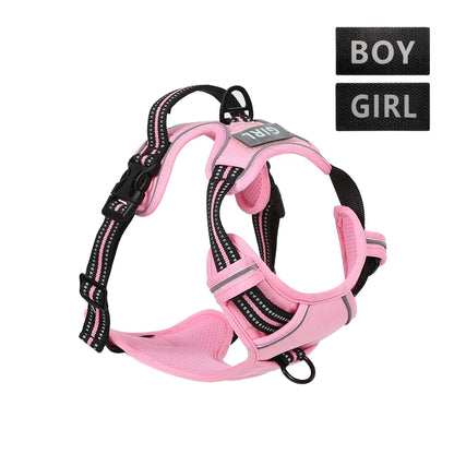 the REFLECTAGUARD PADDED HARNESS - Dog Harness, Pet Harness with Pull - 1 Leash Clip, Adjustable Padded Dog Vest, Reflective Non-Choking Pet Vest with Free Nameplate