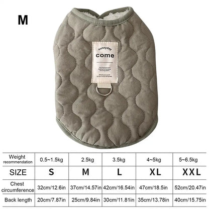 Winter Pet Coat Clothes for Cold Weather Clothing Warm Dog Clothes with Built in Harness Hole Pet Apparel Cozy Snow Vest