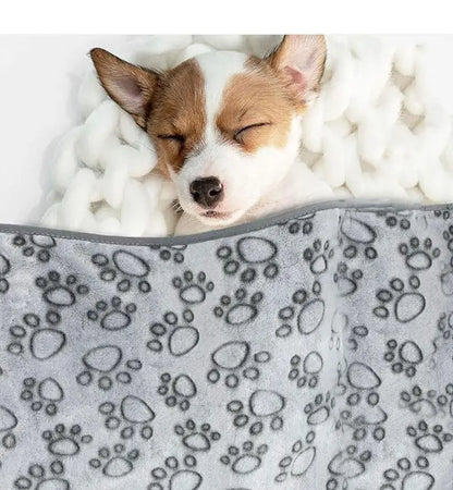 Pet Blanket Ultra-soft Fluffy Paw Printed Mat Pet Bed Dog Blanket Warm And Comfortable Blanket Suitable For Cats Dog Accessories