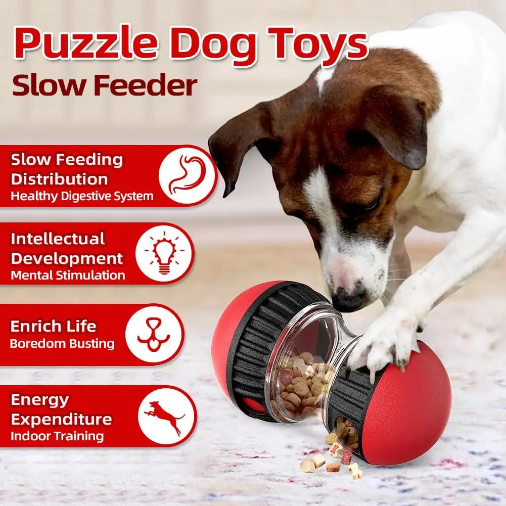 Dog Toys & Adjustable Slow Feeder Ball - Dog Puzzle Toy – Ideal Toys to Keep Them Busy - Treat Ball for Dogs
