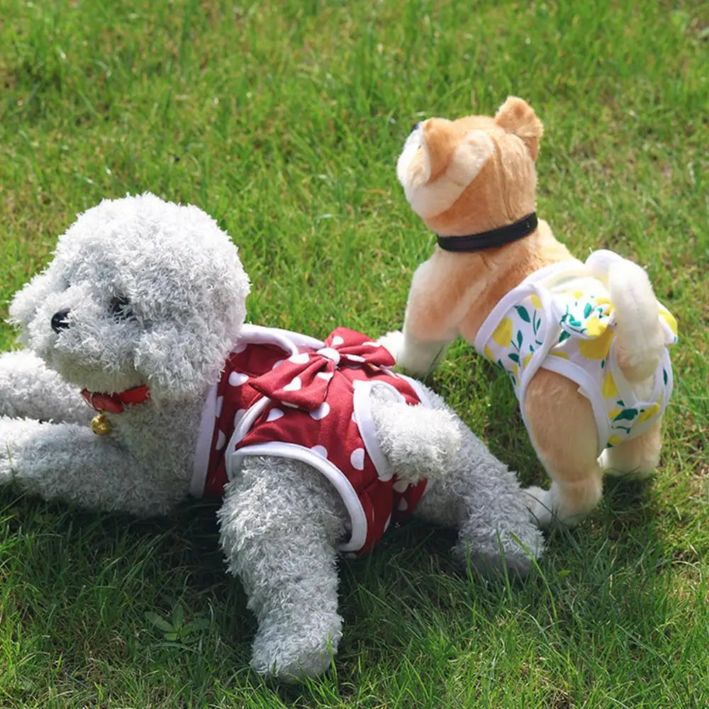 Cartoon Print Dog Diaper Physiological Pant Sanitary Puppy Shorts Underwear Small Medium Dog Cat Pants Female Dog Panties