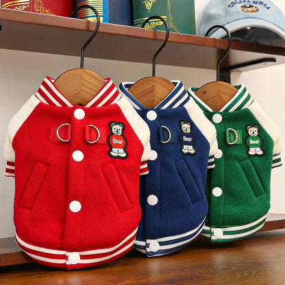 Puppy Coat With D Ring Outdoor Jacket for Small Medium Dog Button Fleece Clothing for Roppa Perro Sport Suit for Cat Wholesale