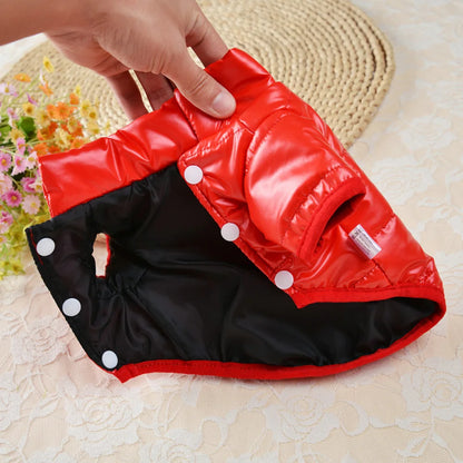 Winter Dog Down Jackets Clothes Thick Warm Puppy Dog Costume Coat Leather Pet Clothes Windproof for Small Medium Dogs Chihuahua