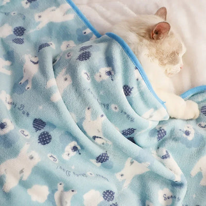 Winter Warm Pet Blanket Soft Fluffy Dog Blanket Comfortable Breathable Cat Sleeping Blanket Good Sleeping Sheet Pad Pet Supplies