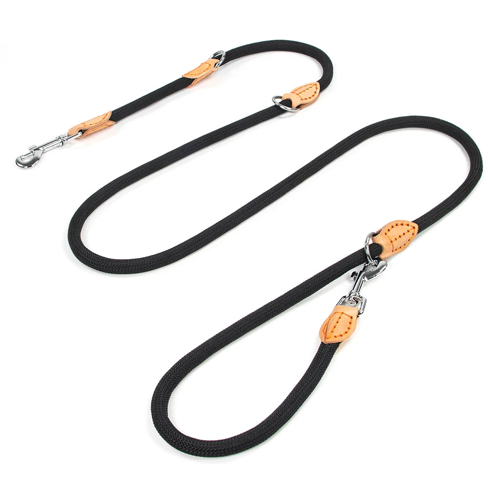 the TRAILMASTER HANDS-FREE LEASH - New Generation Dog Leash, Multi-Functional 2.1M Generation Adjustable and Nylon for Large, Hands-Free Leash for 2 Dogs, Universal