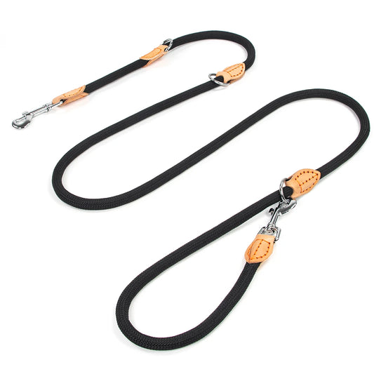 the TRAILMASTER HANDS-FREE LEASH - New Generation Dog Leash, Multi-Functional 2.1M Generation Adjustable and Nylon for Large, Hands-Free Leash for 2 Dogs, Universal