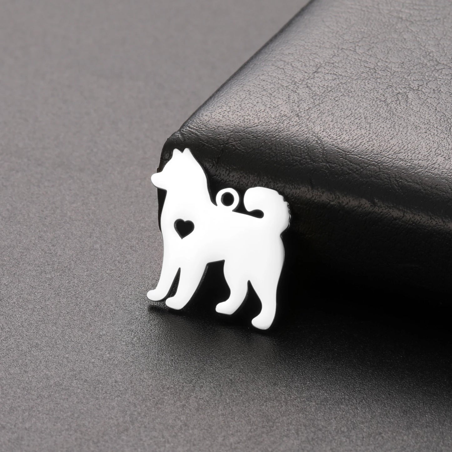 5 pieces/batch Cute Sausage Dog Wolf Pendant Stainless Steel DIY Earrings Bracelet Jewelry Fashion Jewelry Making