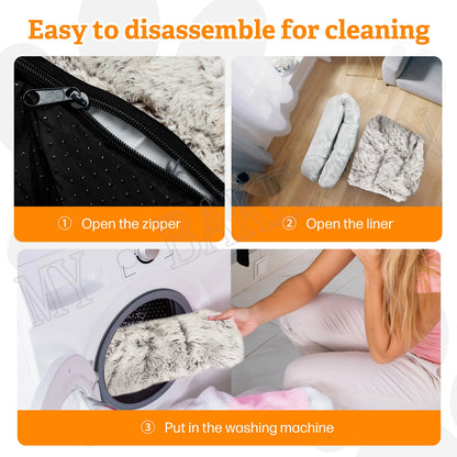 Washable blanket Sofa cover Large dog bed Sofa plush dog pet House sofa cushion plush warm kennel pet cat puppy cushion