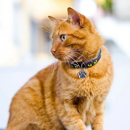 Cat Dog Paw Print Dog Cat Tags Personalized Anti-Lost Pet Glitter Pendant Exquisite with Hook Pet Collar Tag Pendant Kitten