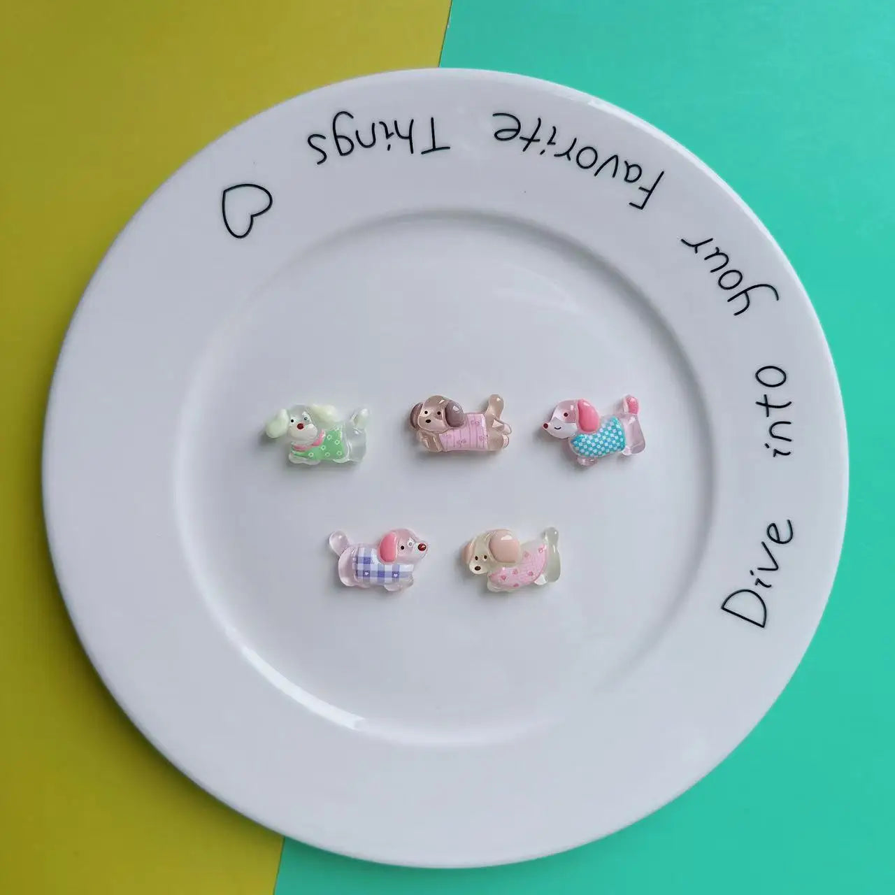 5pcs Cartoon transparent long dog Fridge Magnet Photo Wall message board Bulletin board decoration Magnetic stickers Home Decor