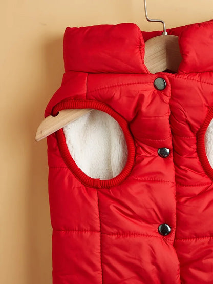 Winter Pet Dog Coat Winter Warmth Clothes Winter Dog Vest With Integrated Keep Warm Fleece Back Zipper For Small Medium Dog