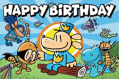 Dog Man Theme Party Cute Cartoon Animals Pet Happy Birthday Party Decor Set Latex Balloon Paw Dogman Cake Topper Banner Flag Toy