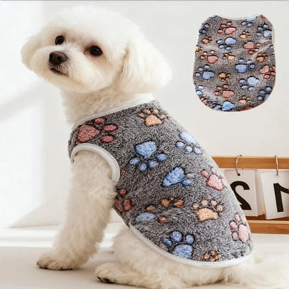 Printed Clothing for Small Cats Dogs Warm Soft Fleece Costume Clothes Outfits Pet Dog Cat Coat Jackets