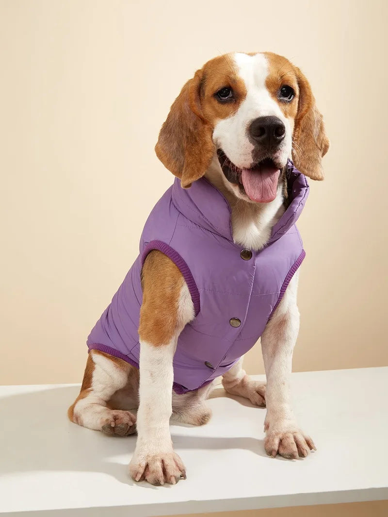 Winter Pet Dog Coat Winter Warmth Clothes Winter Dog Vest With Integrated Keep Warm Fleece Back Zipper For Small Medium Dog