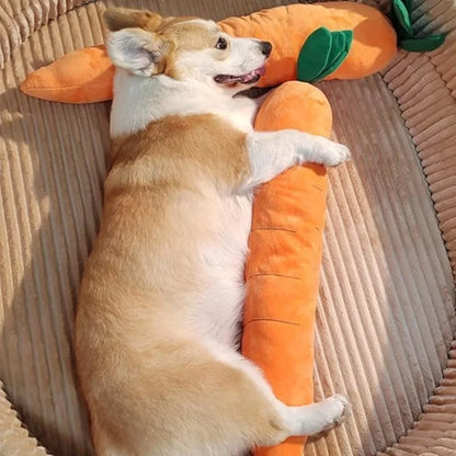 Giant Carrot Dog Toy with Sounds Extra Large 29.5" Durable Plush Chew Toy Anxiety Relief Calming Puppies Adult Dogs Pet Supplies