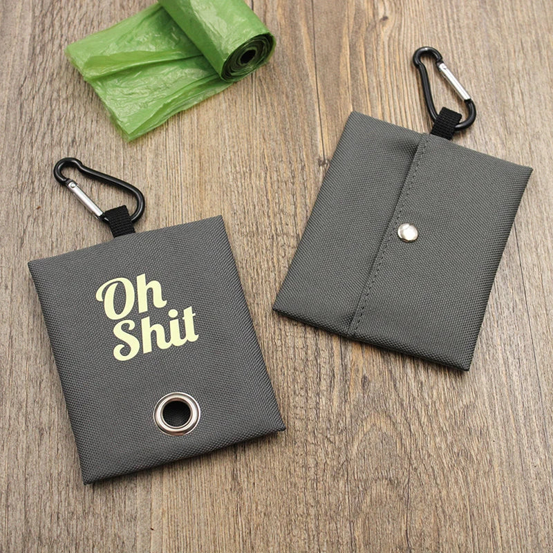 the FUNNY POOP BAG - Pet Supplies, Canvas Garbage Bags Poop Bag Dispenser, Portable Dog Poop Waste Bag Holder, Outdoor Puppy/Cat Pick Up Organizer